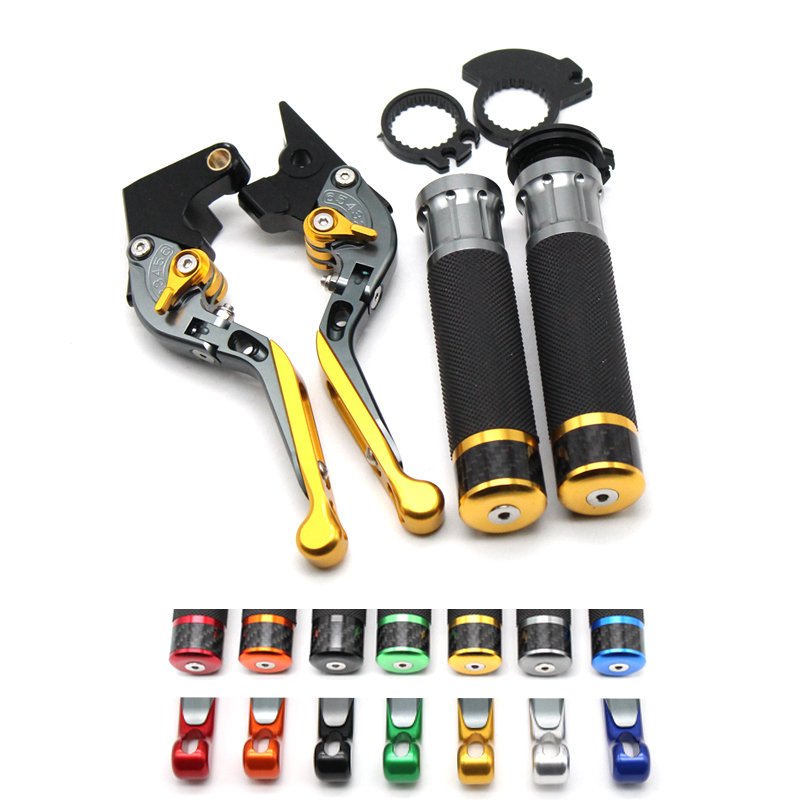

For MT-10 FZ-10 FZ10 MT10 2016-2020 Motorcycle Accessories Folding Brake Clutch Levers & Throttle Handlebar Hand Grips