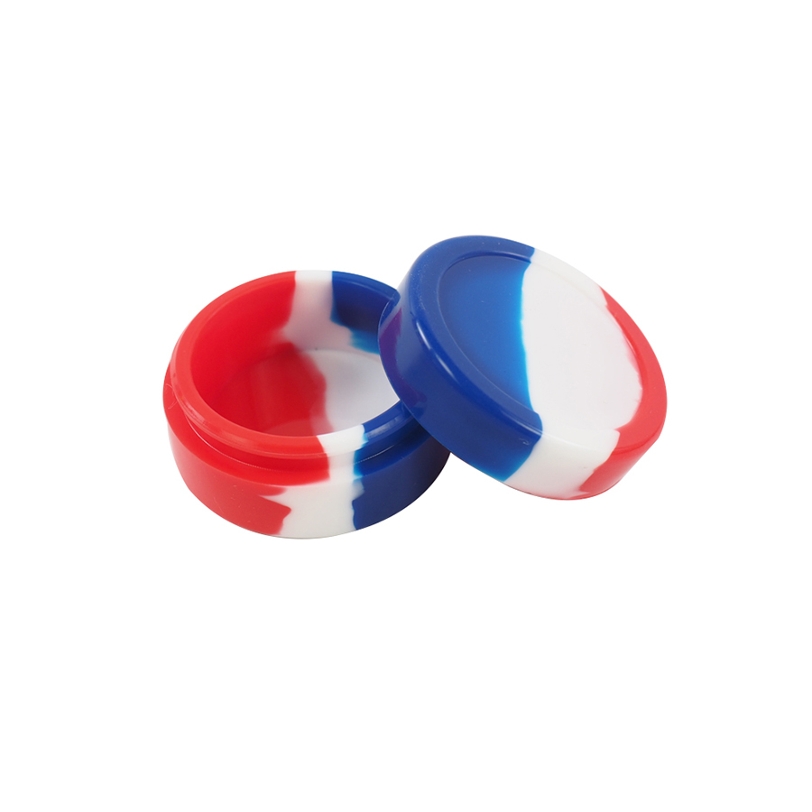 

22ML large round Silicone Container, Non Stick Slick storage jar for wax -Rich Colors
