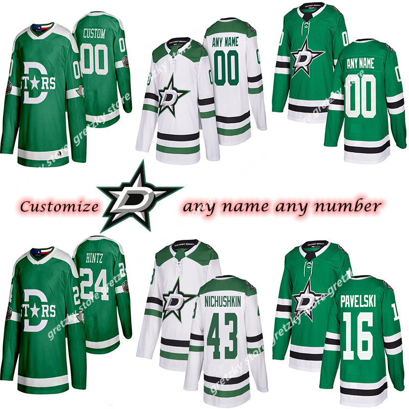 

Custom Men's Kids Women's Dallas Stars jerseys 91 Tyler Seguin 14 Benn 30 Bishop 16 Pavelski Customize any number any name hockey jersey