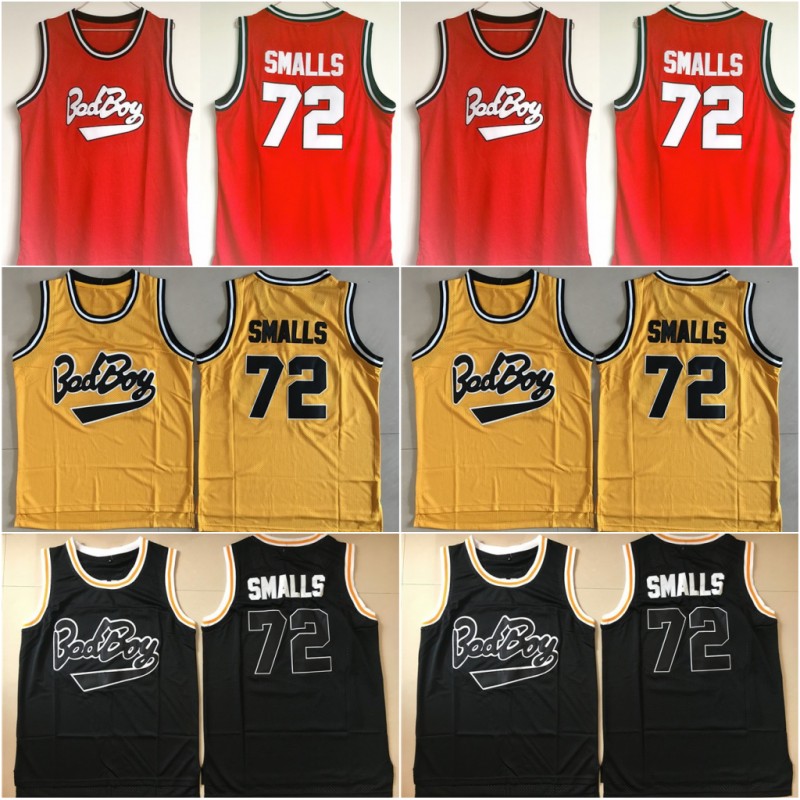 

Mens Badboy #72 Biggie Smalls Jersey Notorious B.I.G. Stitched Bad Boy Basketball jerseys -XXL, As