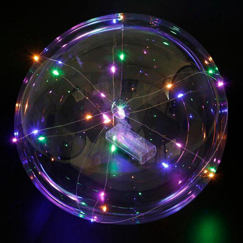 

Handle Led Balloon Luminous Transparent Helium Bobo Ballons Wedding Birthday Kids LED Light Balloon Party Decorations IIA135