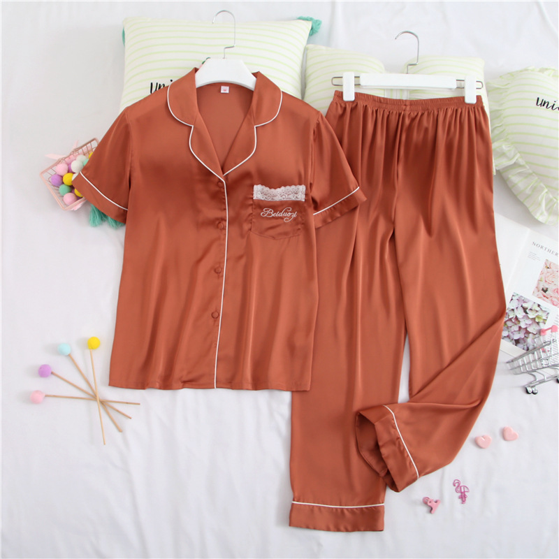 

Youhottest Ladies Sleeveless Silk Pajamas Two Piece Set Women Sleepwear, Blue