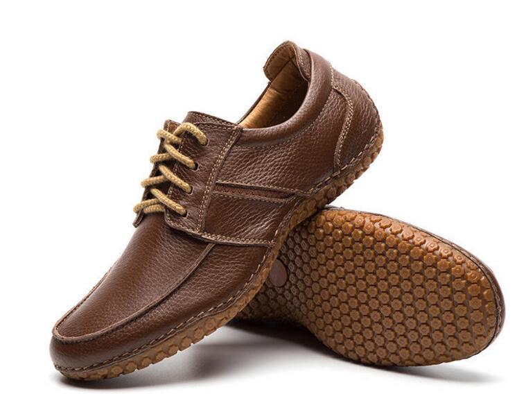 

Mens Formal Shoes Spring Leather Business Official Shoes Handmade Top Quality Oxfords, Army green