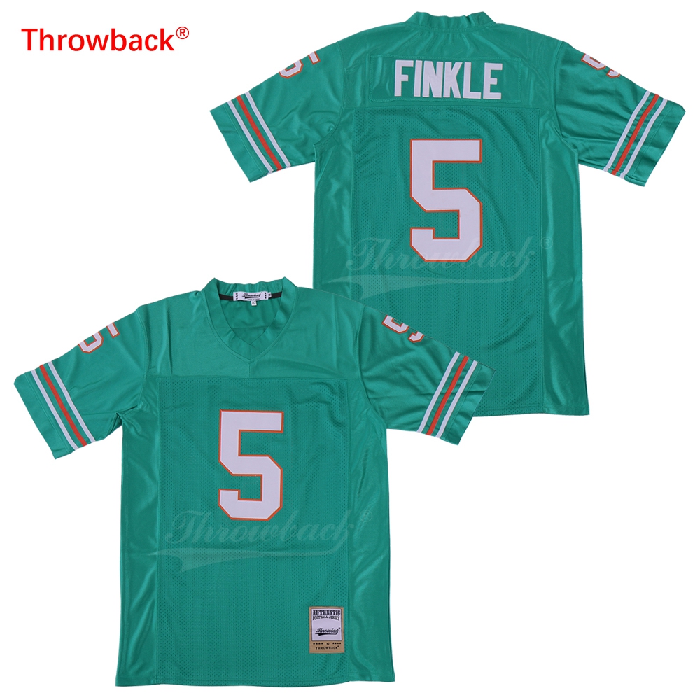 

5 Ray Finkle The Ace Ventura Jim Carrey Teal Green Movie version football Jerseys Stitched Free Shipping, Black;red