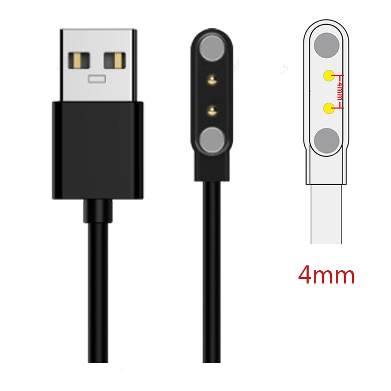 

Universal Smart Watch Smart Wristbands charging Line Cable Magnet Suction 2-pin 2.84mm 4-pin USB port Emergency chargers
