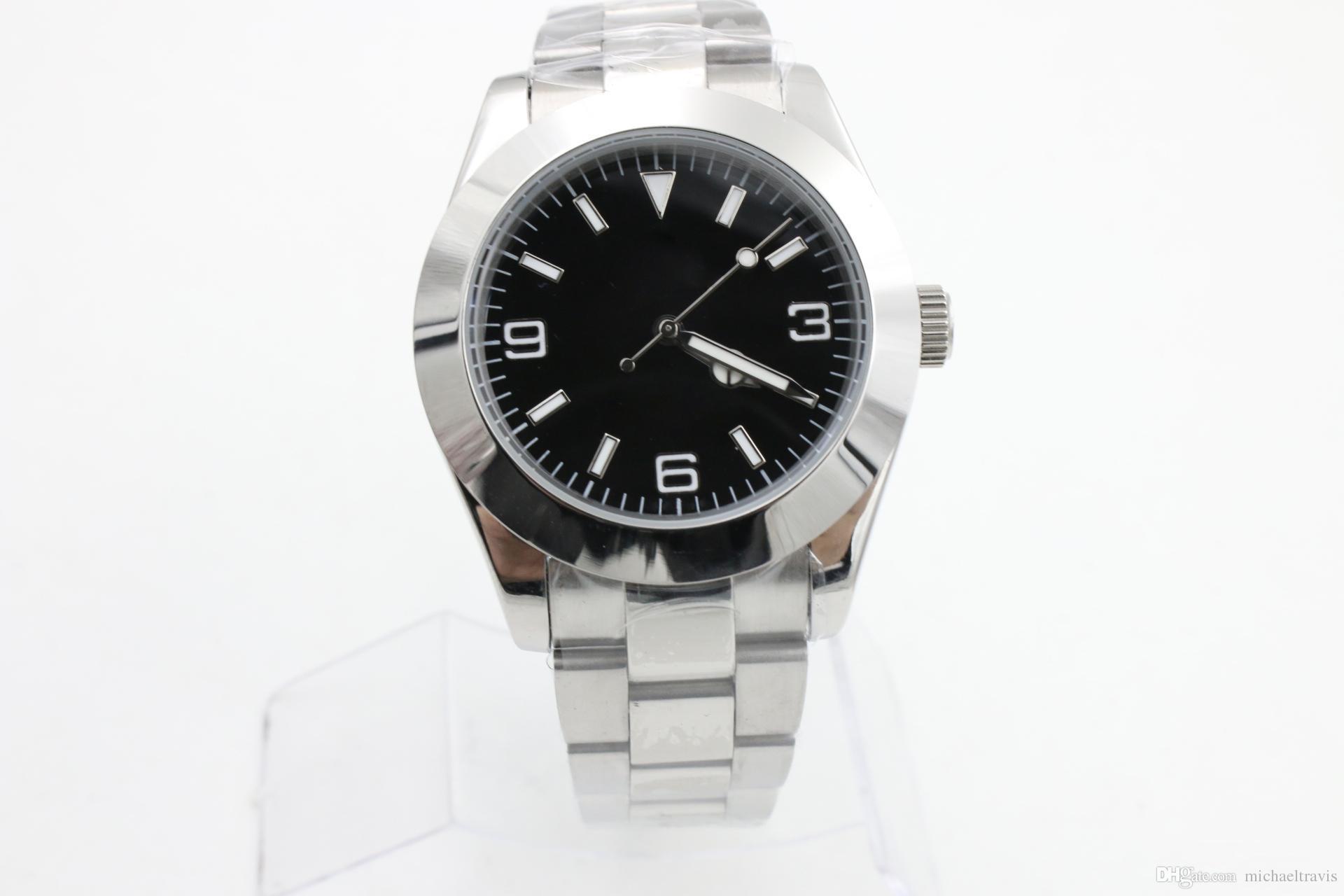 

2019 hot sale Classic EXP series 116000 black Arabic digital dial stainless steel original strap high quality automatic mechanical wristwatc, Make waterproof