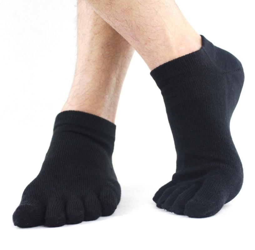

1 Pair Winter Autumn Warm Comfortable Men Women's Guy Five Finger Pure Soft Cotton Toe Socks 5 colors Wholesale, White