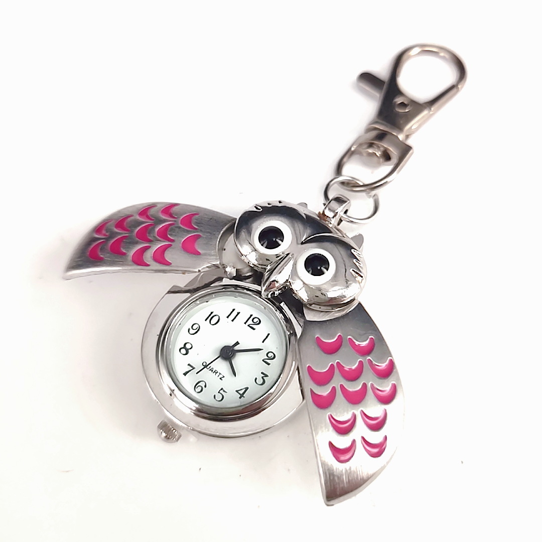 

Owl pocket children watch students quartz watch Roman numerals keychain watch, Other