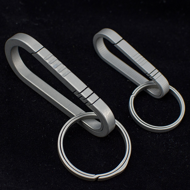 High Quality EDC Titanium Alloy Buckle Carabiner Keychain Key Ring Clip Hook US 