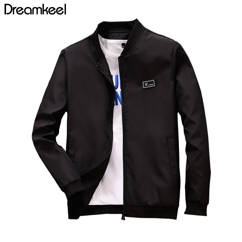 

Men Jackets And Casual Coats 2018 Spring Autumn Thin Slim Fit Bomber Jackets Black Hot Sale Male Bomber jacket Y