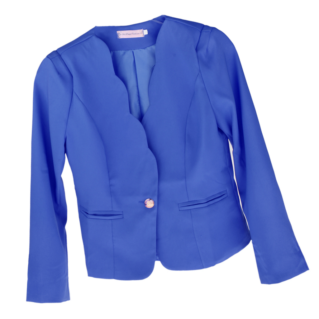

Classic Work One Button Jacket Suit Flat Pocket OL Slim Fit Uniforms