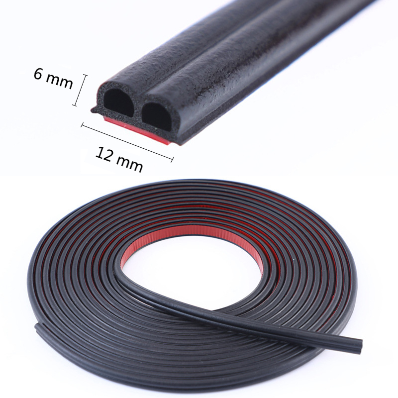 

car 4 meters Door Seal Strips Sticker B Shape Weatherstrip Rubber Seals Sound Insulation Sealing Strip Automobiles Interior