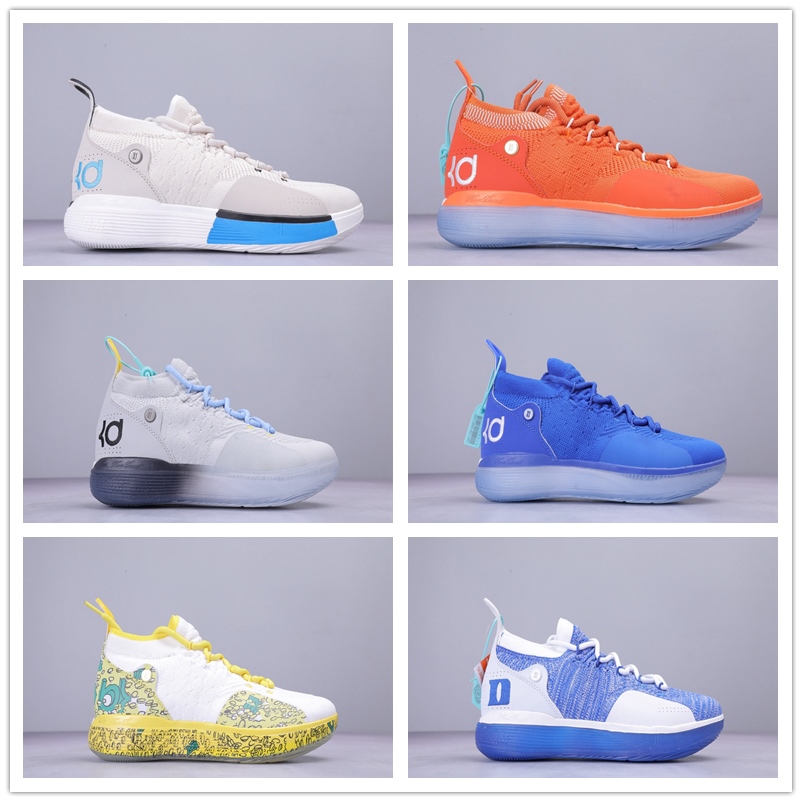 

2020 New KD 11 EP White Orange Foam Pink Paranoid Oreo ICE Basketball Shoes Original Kevin Durant XI KD11 Mens Trainers Sneakers Size 40-46, Color1