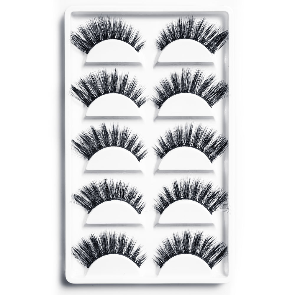 

5 Pairs False Eyelashes Messy Natural Soft Lashes Makeup Handmade Thick Lashes