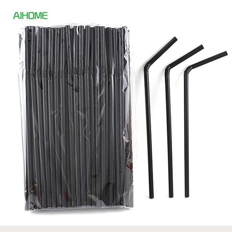 

100pieces/lot Bendy Plastic Drinking Straws BPA Free Bendable Drink Straws for Beverages Juices