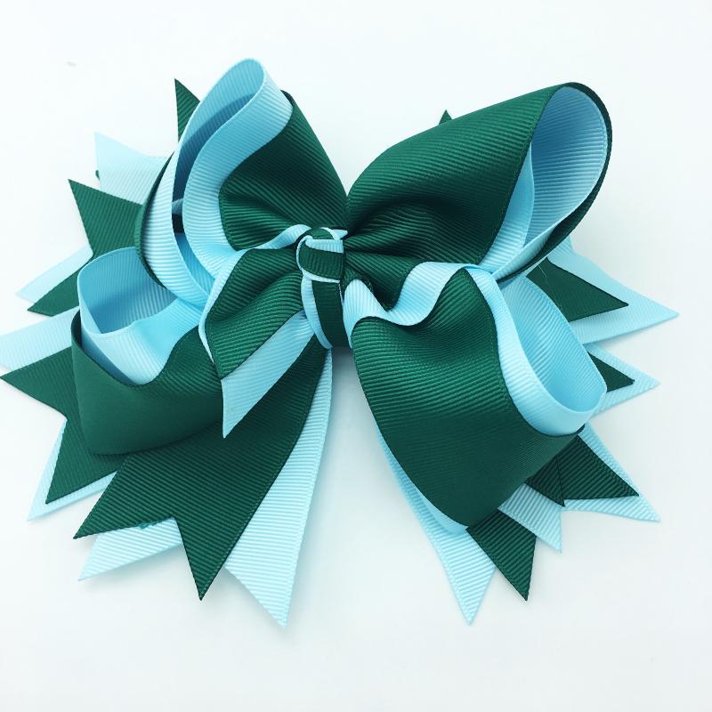

10PCS 7.5 Inches Big Grosgrain Ribbon Hair Bows Large Kids Girls Bows Hairpins Children Hair Clip For Kids, 15