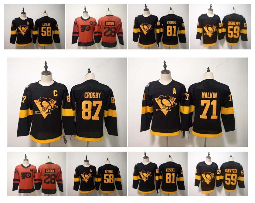 

2019 Stadium Series Jersey Women Pittsburgh Penguins 87 Sidney Crosby 59 Jake Guentzel 71 Evgeni Malkin Kris Letang Phil Kessel Hockey, As pic