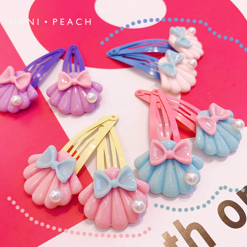 

Sweet girls hair clips cute pearl baby BB clips acrylic bows kids barrettes designer hair accessories for kids hairclips A6944, Multi-color