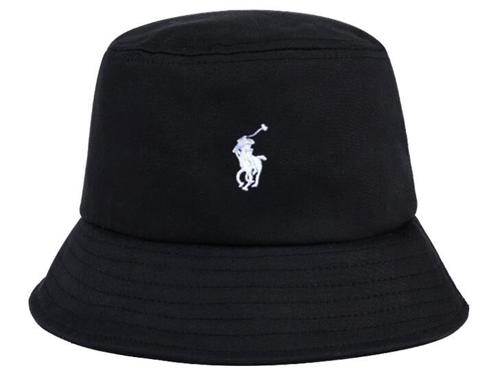 black and white polo bucket hat