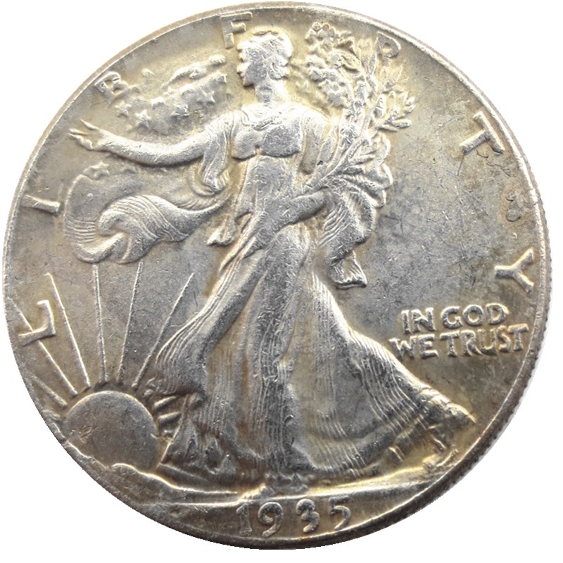 

US 1935PSD Walking Liberty Half Dollar Craft Silver Plated Copy Coin Brass Ornaments home decoration accessories