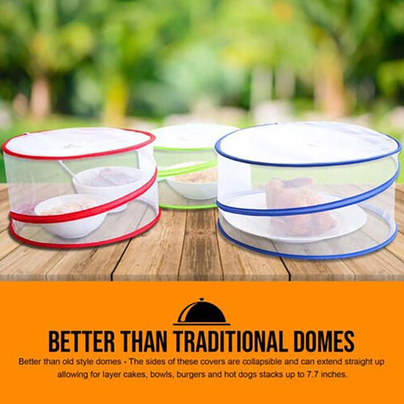 

Up Covers Collapsible Outdoor Protectors Picnic Foldable Covers Kitchen Insect Net Anti-mosquito Accessories X 3