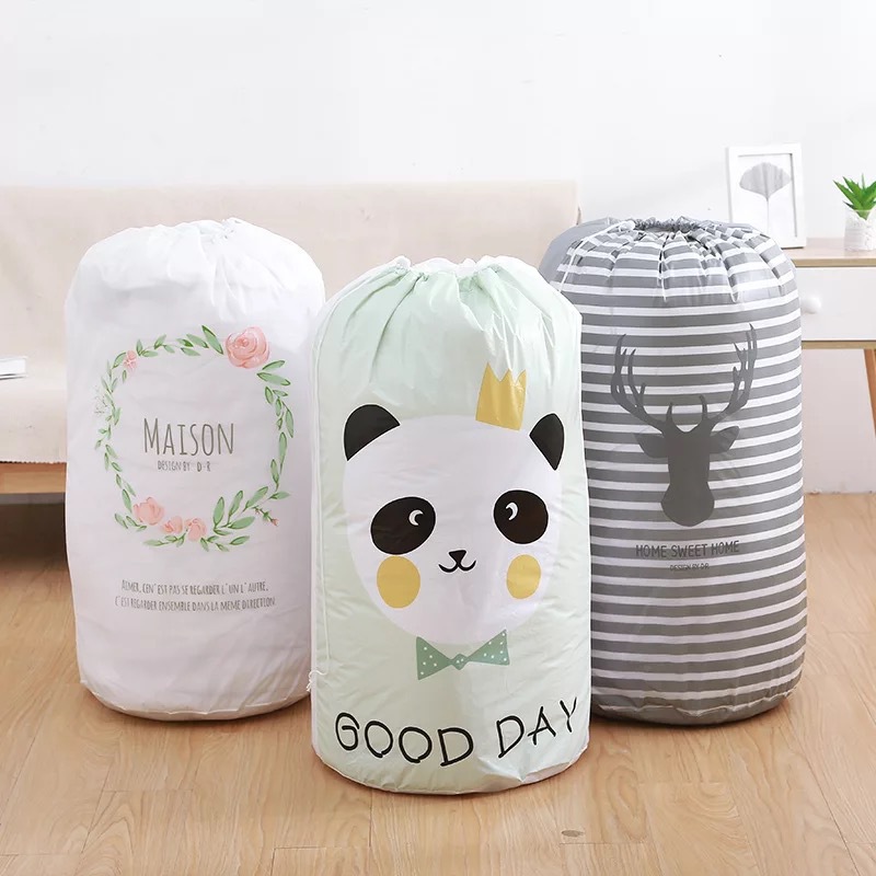 

Large Anti-dust Cartoon Printed Storage Bags Baby Clothing Kids Toys Organizer Quilt Storage Drawstring Pouch Bags VT0268
