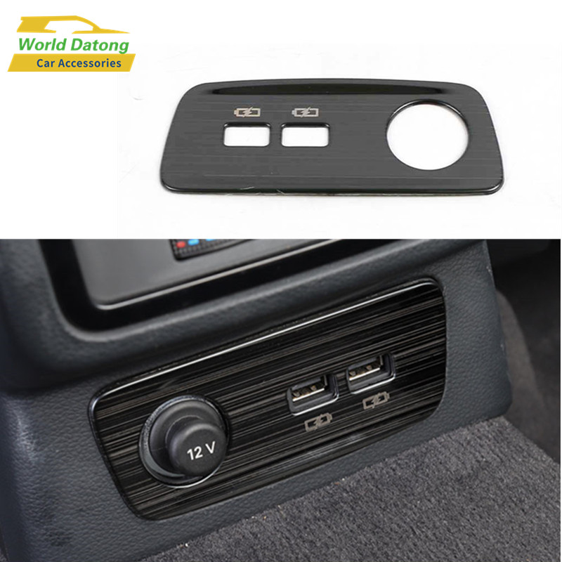

For Q3 (F3) 2019 2020 Rear seat Socket Charge Cigarette Smoke Lighter Switch USB Button Panel Stainless steel trim
