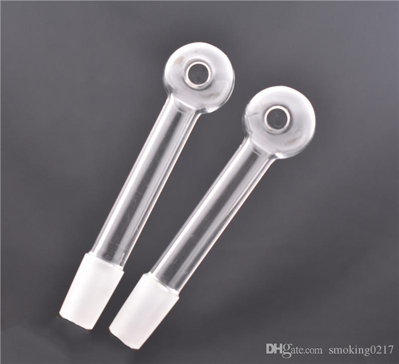 

14mm 18mm male clear thick pyrex glass oil burner water pipes for oil rigs glass bongs smoking bong tool