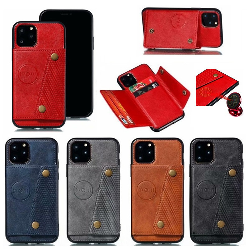 

For iPhone 11 Wallet Case Car Magnetic Holder PU Leather Card Slots Case For iPhone 11 Pro Max 11 Pro XR XS MAX 7 8 PLUS Samsung Note 10, Grey