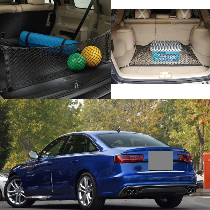 

For AUDI S6 model Car Auto Rear Trunk Cargo Organizer Storage Nylon Plain Vertical Seat Net