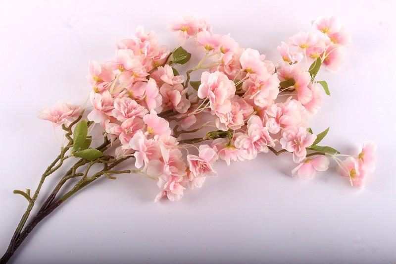 2019 Artificial Silk Sakura Cherry Flores Blossom Oriental Cherry Decoration Wedding Hotel Room Party Accessory Silk Flowers Fake Plant From Yiyu Hg