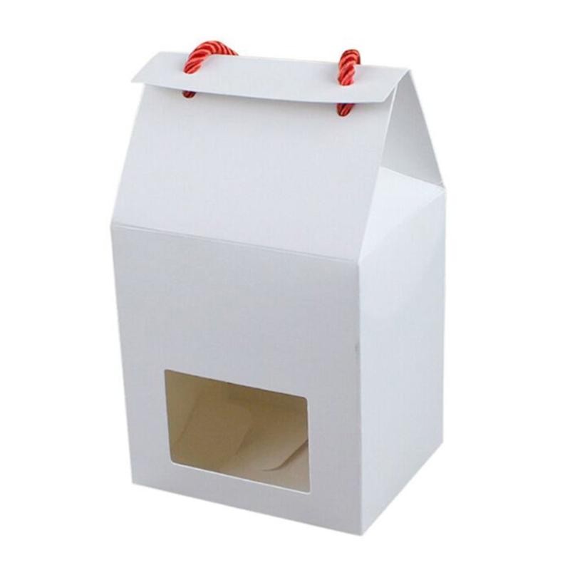 

Small Portable Window Kraft Paper Box Kraft Paper Window Portable Gift Box Snack Packaging Professional
