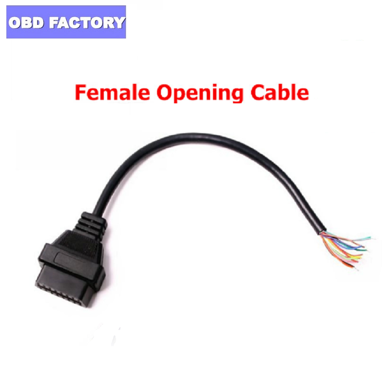 

Universal OBDII 16Pin Female Connector Extended Opening Cable Fits All OBD2 16Pin Vehicles OBD2 Female Connector Always in stock