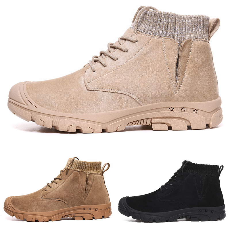 

2020 hot Beige cotton Large size type5 winter triple black grey man boy men boots mens Sneakers Boot trainers outdoor walking shoes, Color#2