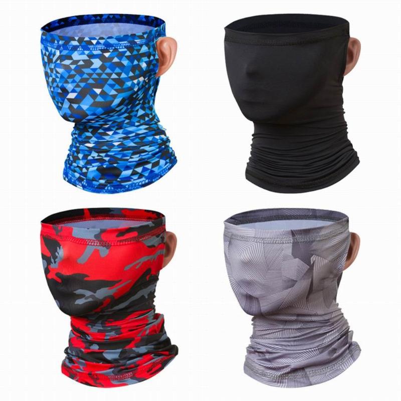 

Fashion Print Windproof Fishing Scarf Summer Neck Collar Sun Protection Cycling Bandana Magic Face Breathable Cycling Scarf, Red