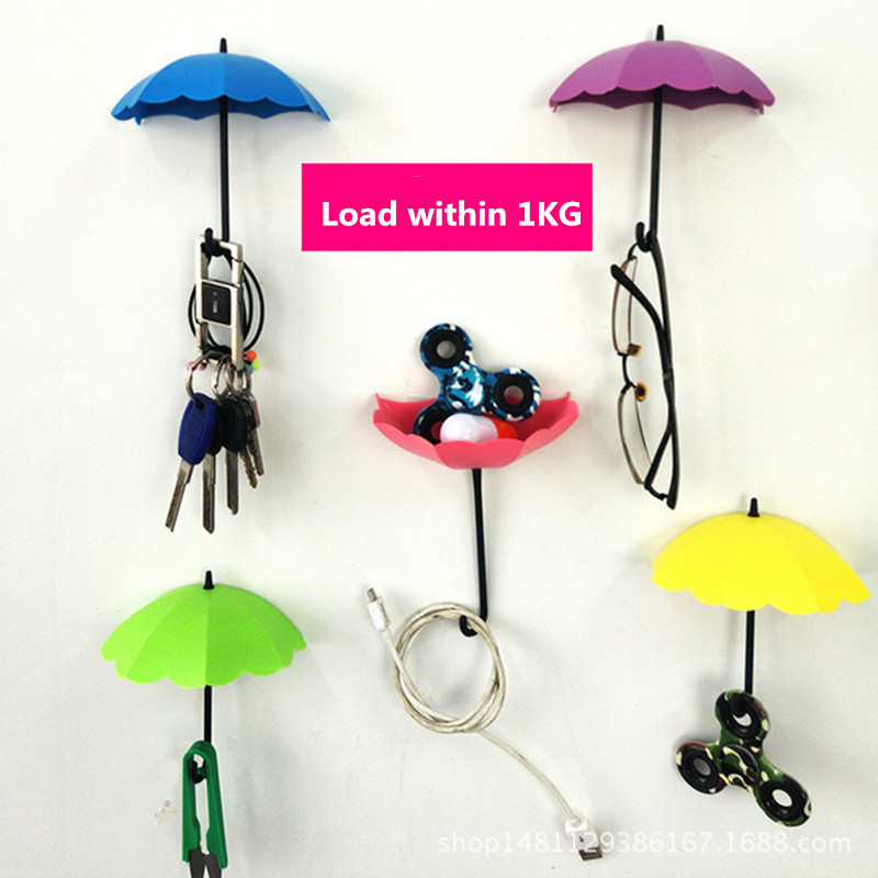 

3pcs/set Umbrella Wall Hook Cute Nailless No trace Umbrella Wall Mount Key Holder Hook Hanger Organizer Durable Key Holder