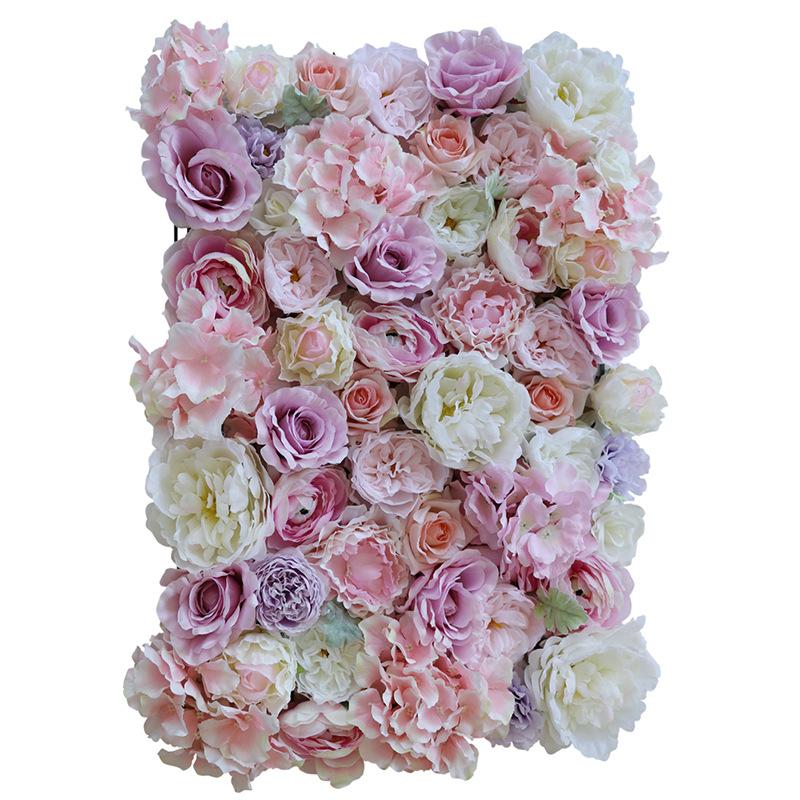 

Artificial Flower wall decoration Road Lead Hydrangea Peony Rose Flower Mat Wedding Arch Pavilion Corners decor floral 60x40cm, Style 19