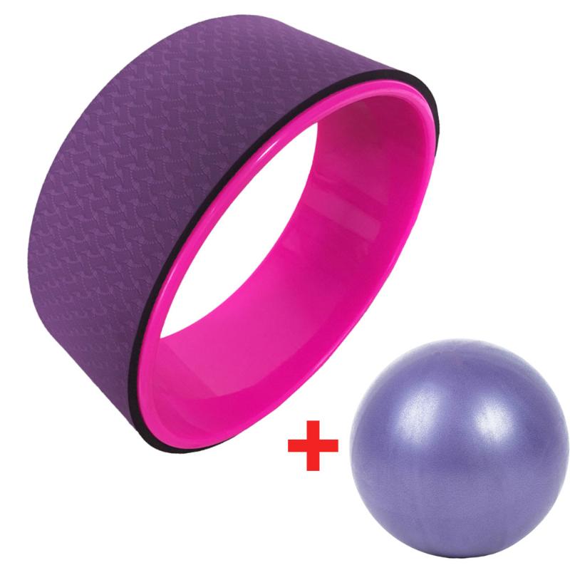 

Yoga Wheel Dharma Yoga Pose Wheel 25CM Ball 12.5x5In Circle Ring Strong Roller Back Stretcher Accessory, Black