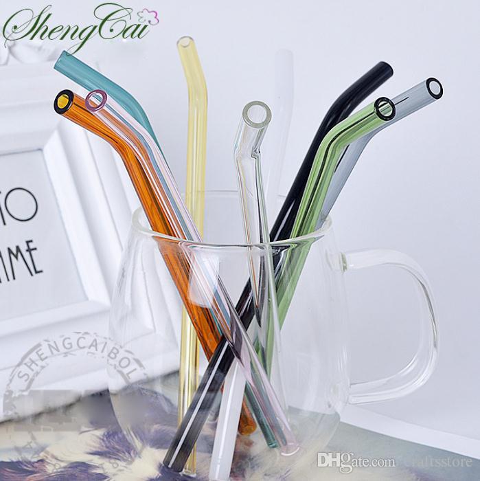 

Drinking Straws glass Reusable Straws Metal Drinking Straw Bar Drinks Party wine Accessories 8MM and cleaning brush drinking tool