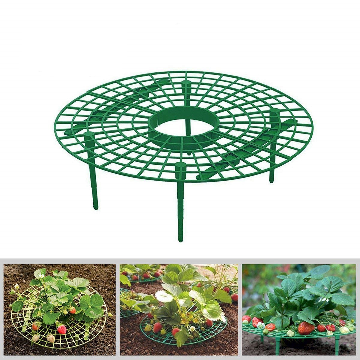 

Strawberry Supports Keeping Fruit Elevated to Avoid Ground Rot Plant Support with 4 Sturdy Legs Garden Supplies