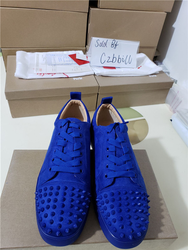 Blue Suede with Spikes