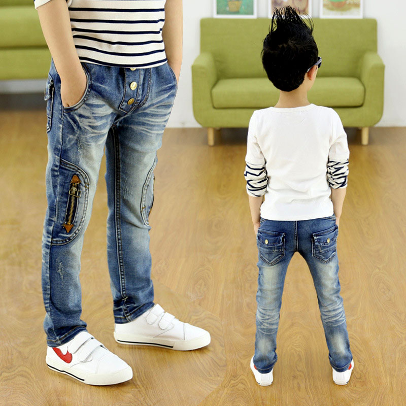 

boys child jeans spring and autumn child male trousers thin pants slim children's clothing High quality fashion jeans