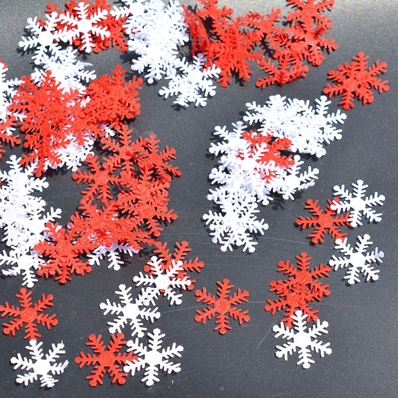 

100Pcs Christmas Classic Snowflake Ornaments Non-woven Xmas Tree Holiday Party Home Decor Natale Ingrosso Christmas Decorations
