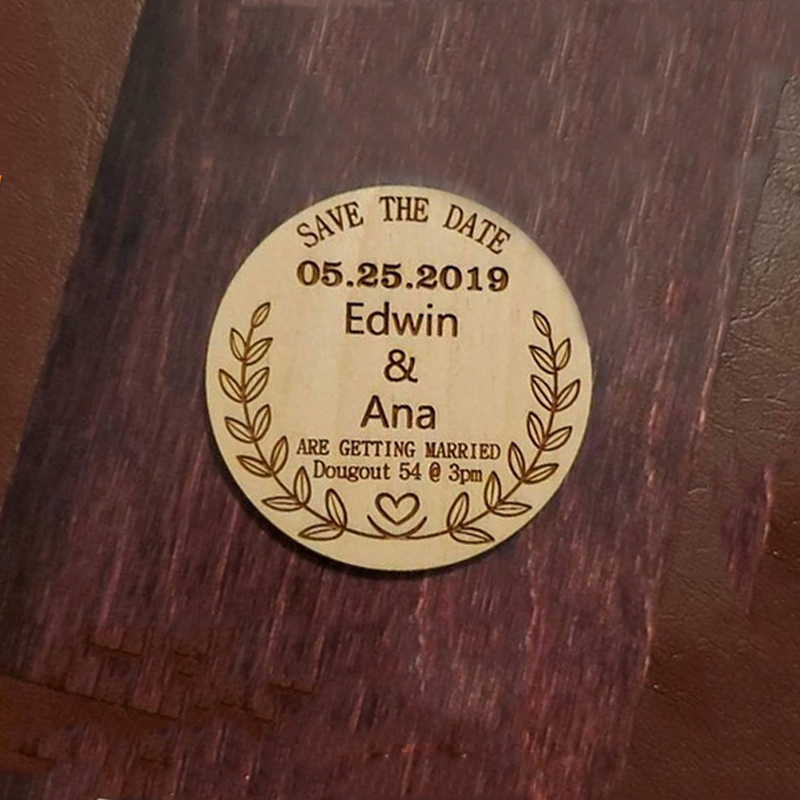 

Personalized Wedding Save the Date Magnets,Custom Wood Rustic Save The Date,Party Favors Gifts Wedding No Cards