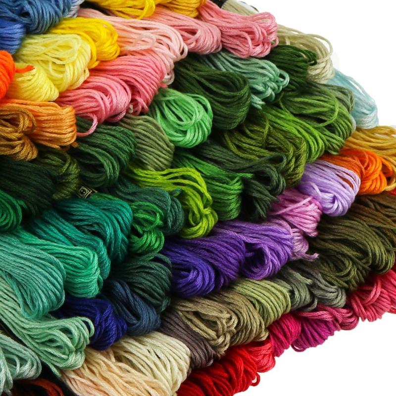 100/ pcs//lot Multicolor al/éatoire DMC Fil de coton Fil /à broder Fil /à coudre /écheveaux Craft /à tricoter Spiraea