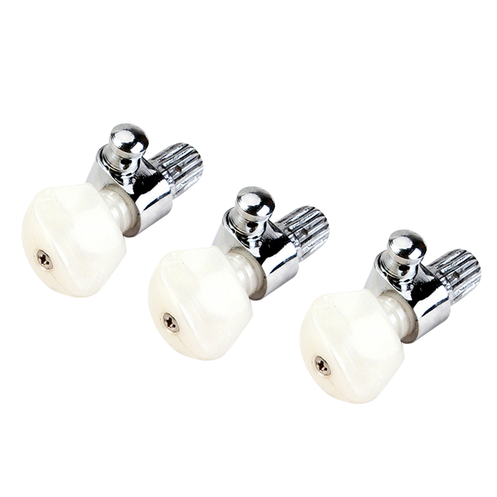 

3pcs Chrome 5th Banjo Geared Tuner Tuning Peg Machine Heads W/ Pearl Button