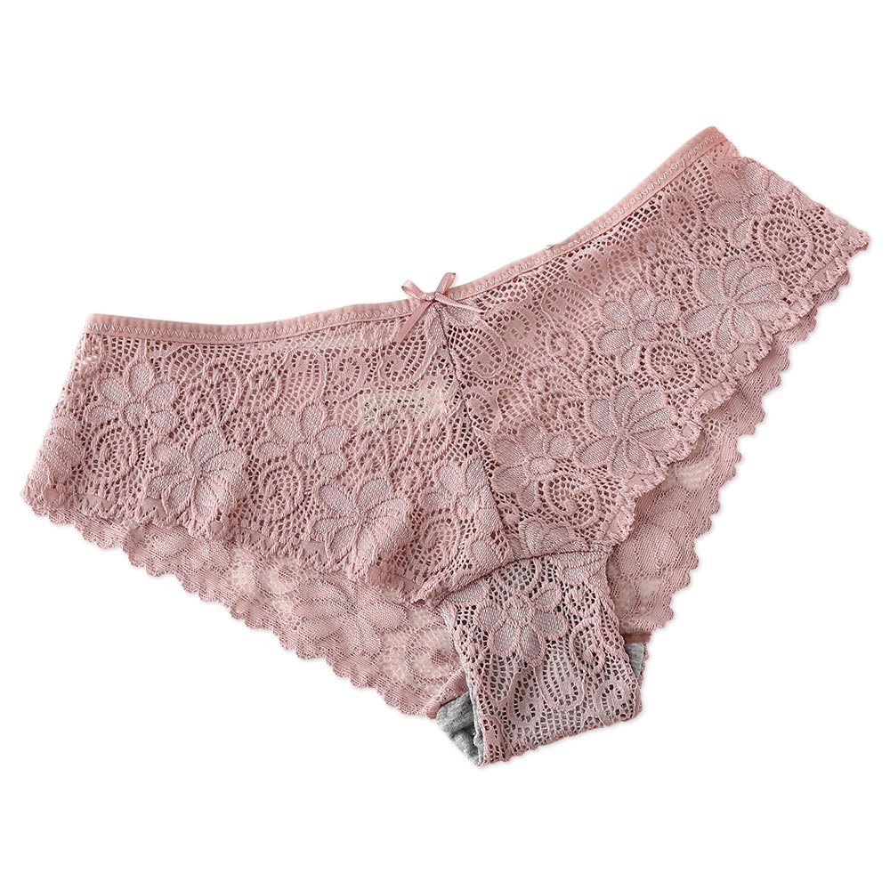 

Sexy Lace Panties Women Underwear Hollowed-out Breathable low-Rise Cotton Briefs For Women Lingerie 2018 New Hot