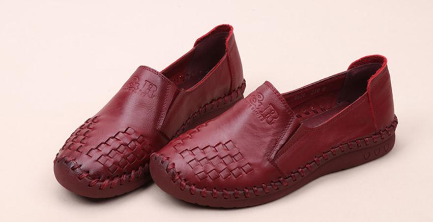 

2019 soft sole Women's shoes in Spring and Autumn with New style Antiskid flat bottom round head Mama shoes@112, Grey