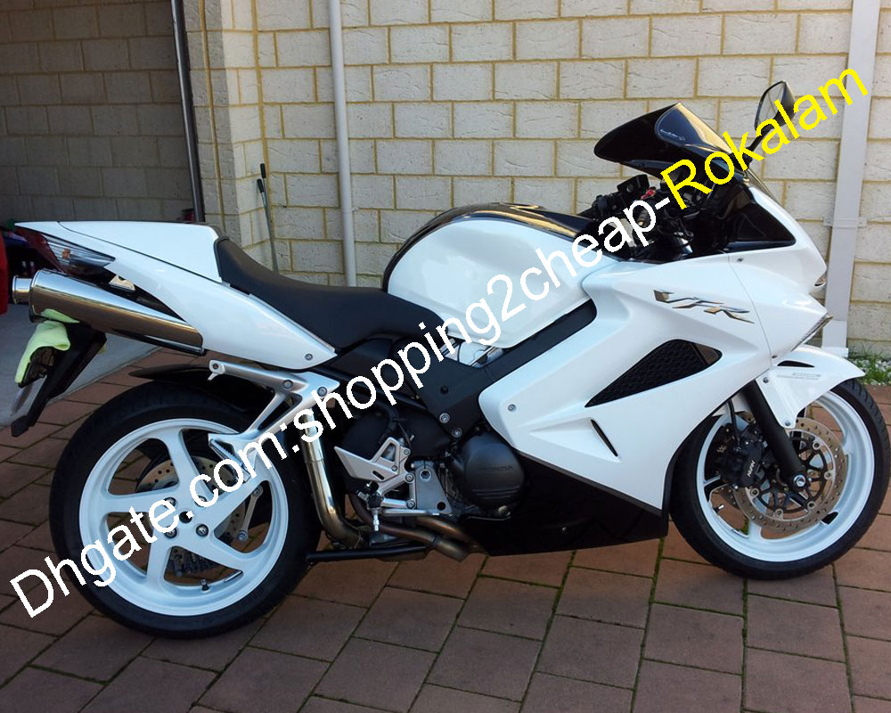Pour Honda VFR800 VFR 800 Sport Moto Carénage Blanc Noir 02 03 04 05 06 07 08 09 10 11 12 (moulage par injection)