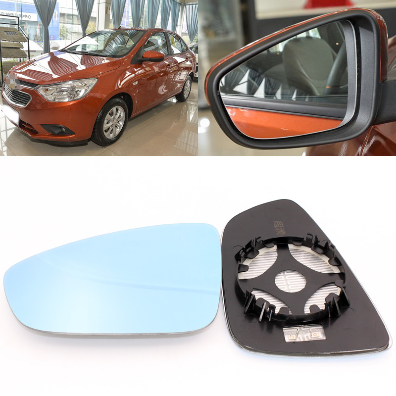 

For Chevrolet Sail 3 large field of vision blue mirror anti car rearview mirror heating wide-angle reflective reversing lens